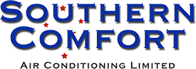 Southern Comfort Air Conditioning Limited — royal-blue Southern Comfort wordmark